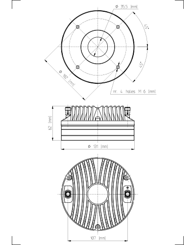 Tweeter Driver 1,4inch 80W 16Ω Neodymium 18 Sound ND1480BE